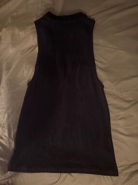 Free People Black Ribbed Mini Dress